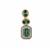 Royal Indigolite Pendant with White Zircon in 9K Gold 1.35cts