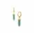 Peruvian Amazonite Earrings in Gold Tone Sterling Silver 10cts 