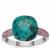 Congo Chrysocolla Ring with Nigerian Pink Sapphire in Sterling Silver 5.95cts
