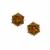 Wobito Snowflake Cut Sunset Topaz 9K Gold Earrings 5.95cts