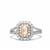 Yellow, White and Pink Diamond in 14K Three Tone Gold 1.05cts