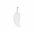 Optic Quartz Angel Wing Pendant in Sterling Silver 25cts 