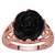 Black Onyx Ring in Rose Gold Tone Sterling Silver 7.20cts