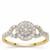 Diamonds Ring in 9K Gold 0.54cts