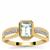 Aquaiba™ Beryl Ring with White Zircon in 9K Gold 0.95ct