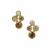 Golden Ivory Diamonds Earrings with Multi Diamonds in 9K Gold 0.27cts