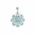 Sky Blue Topaz Pendant in Sterling Silver 4cts