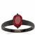 Burmese Ruby Ring in Ruthenium Plated Sterling Silver 1.50cts