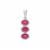 Kenyan Ruby Pendant with Natural Zircon in Platinum Plated Sterling Silver 2.21cts