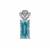 Ratanakiri Blue Zircon Pendant with Diamond in Platinum 950 7.75cts