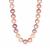 Naturally Orchid Edison Cultured Pearl Graduated Necklace in Gold Tone Sterling Silver