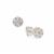 White Zircon Earrings in Sterling Silver 0.85cts