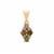 East African Colour Change Garnet Pendant with White Zircon in 9K Gold 1.05cts