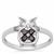 Black Diamond Ring in Sterling Silver 0.26ct