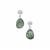 Fuchsite Drusy Earrings in Sterling Silver 15cts