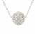 White Zircon Necklace in Sterling Silver 0.17ct