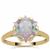 Wobito Snowflake Cut Aurora Topaz Ring in 9K Gold 5.80ct