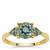 Blue Ombre Diamonds Ring in 9K Gold 0.60ct