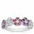 Rajasthan Garnet, Ametista Amethyst Ring with Serenite in Sterling Silver 1cts