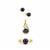 Kaori Freshwater Cultured Pearl Set of Pendant, Earrings and Ring in Gold Tone Sterling Silver 