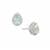 Sky Blue Topaz Earrings with White Zircon in Sterling Silver 1.80cts