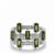 Chrome Diopside Ring with White Zircon in Sterling Silver 1.76cts