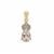 Idar Pink Morganite Pendant with White Zircon in 9K Gold 1.80cts