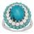 ARMENIAN, Sleeping Beauty Turquoise Ring with White Topaz in Sterling Silver 6.80cts