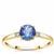 AA Tanzanite Ring with Diamonds in 9K Gold 0.50ct