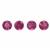 0.4cts Nigerian Rubellite 3mm Round Pack of 4 