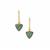 Fuchsite Drusy Earrings in Gold Plated Sterling Silver 10.55cts
