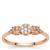 Natural Pink Diamonds Ring in 9K Rose Gold 0.25ct
