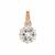Wobito Snowflake Cut Cullinan Topaz Pendant with Canadian Diamond in 9K Rose Gold 9.85cts