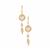 Kaori Cultured Pearl Earrings in Gold Tone Sterling Silver