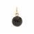Molte Black Onyx Ball Charm in Gold Plated Silver