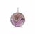 Banded Amethyst Pendant in Sterling Silver 41.80cts 