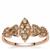 Cape Champagne Diamonds Ring in 9K Rose Gold 0.75ct