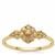 Champagne Diamond Ring in 9K Gold 0.34ct
