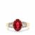 Nigerian Rubellite Ring with Diamonds in 18K Gold 3.37cts