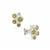 Ambilobe Sphene Earrings with White Zircon in Sterling Silver 2cts