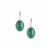 Malachite, Black Spinel Earrings with White Topaz in Gold Tone Sterling Silver 21.13cts
