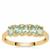 Aquaiba™ Beryl Ring with Diamond in 9K Gold 0.75ct