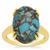 Egyptian Turquoise Ring in Gold Plated Sterling Silver 11.10cts