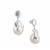 Baroque Freshwater Cultured Pearl Earrings in Rhodium Flash Sterling Silver