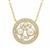 Kaori Cultured Pearl Necklace with White Zircon in Vermeil
