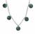 Congo Malachite Necklace in Sterling Silver 26.50cts