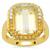 Sunrise Bi-Colour Quartz, Diamantina Citrine & White Zircon Ring in Gold Plated Sterling Silver 8.20cts