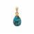 Copper Mojave Turquoise Pendant in Gold Plated Sterling Silver 6.80ct