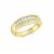 Double Diamond Band Ring in 9K Gold