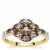 East African Colour Change Garnet & White Zircon 9K Gold Ring ATGW 1.50cts